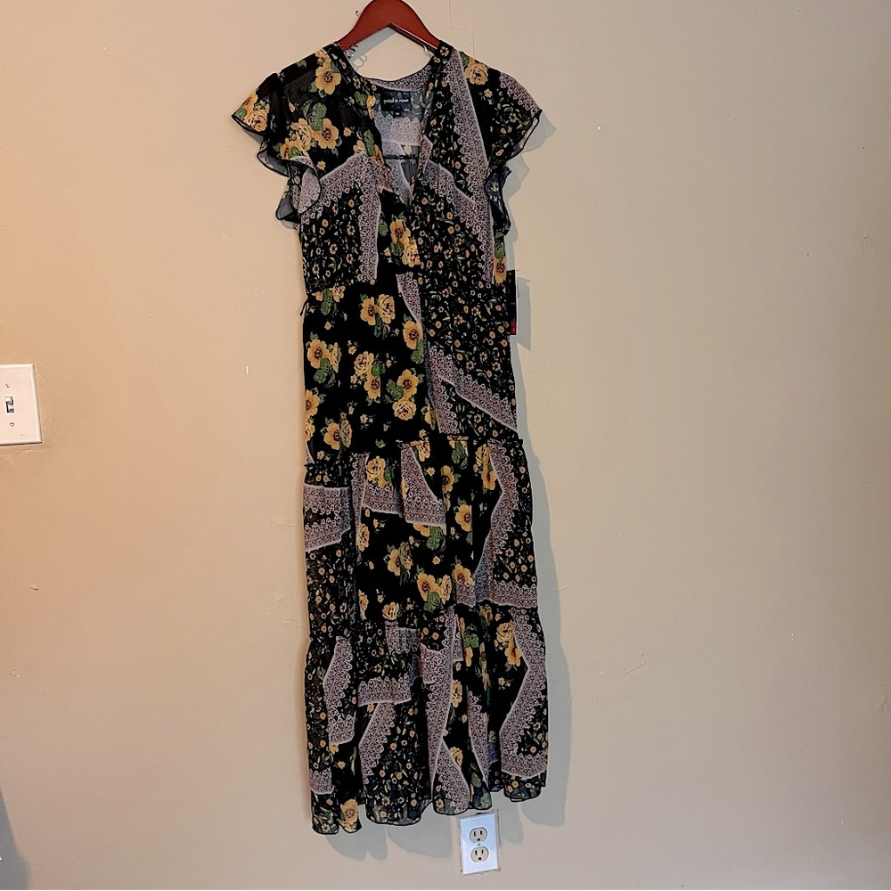 Boho Floral Patchwork Maxi Dress
